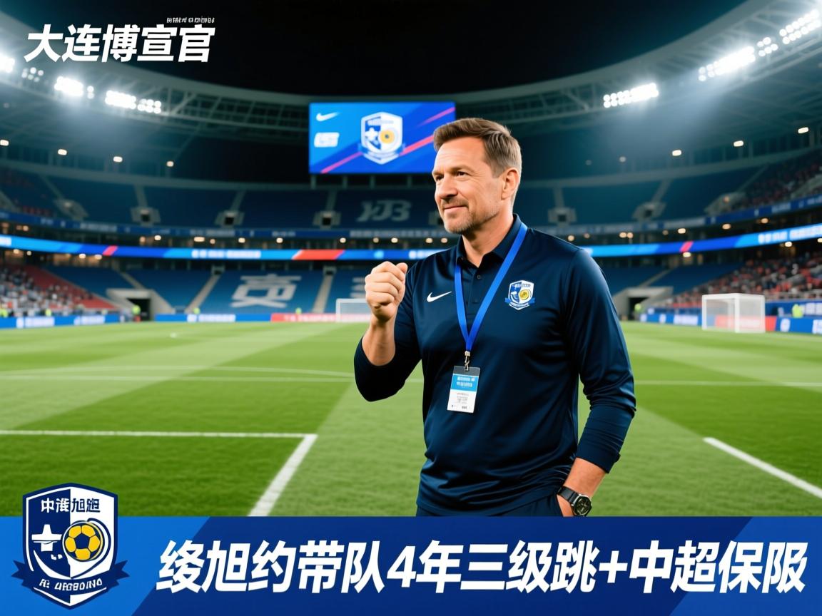 大连英博官宣与主帅李国旭续约带队4年三级跳+中超保级